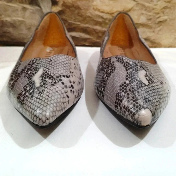 Esprit Pamela Snake Print Ballet Flats Grey Gray 6M - Picture 9 of 16